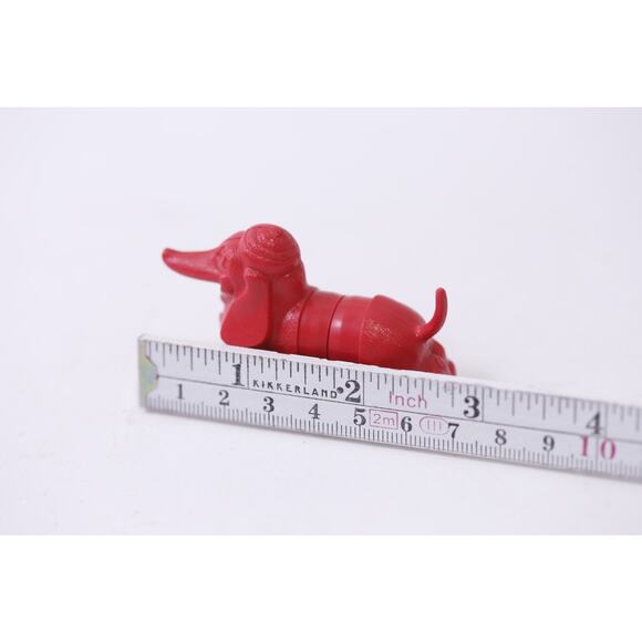 Vintage Childs Oral B Dachshund Dog Toothbrush Cap Red 1957 Toy, 251028-WH 289 - Picture 5 of 5